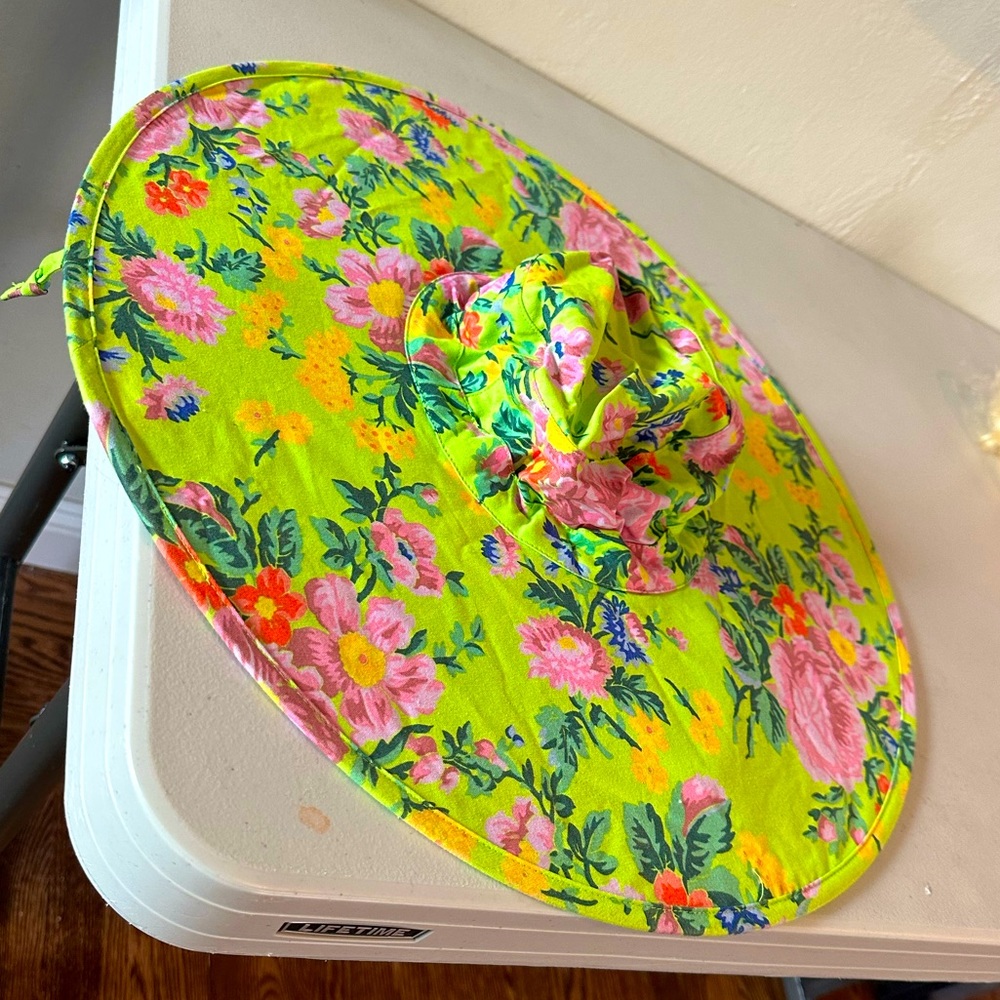 Baggu Foldable Sun Hat lime rose